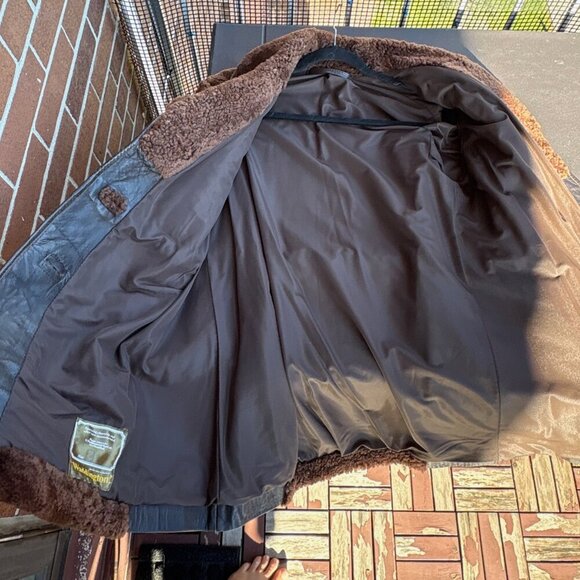 Vintage Waddington Brown Women's Sheepskin Lambskin Winter Jacket sz M - Picture 7 of 14